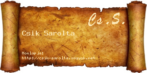 Csik Sarolta névjegykártya